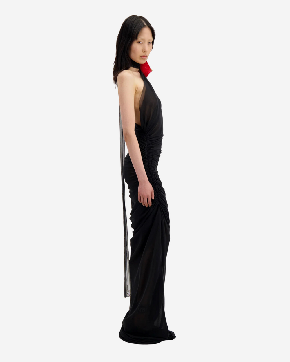 white halter neck dress maxi Alice Satin Halter Maxi Dress - White