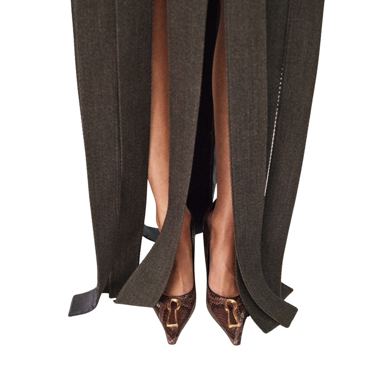 Schiaparelli Long Unstitched Ribbons Dress