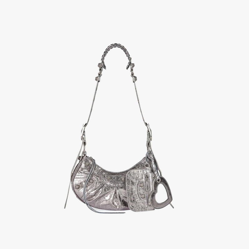 Balenciaga Le Cagole XS shoulder bag in silver