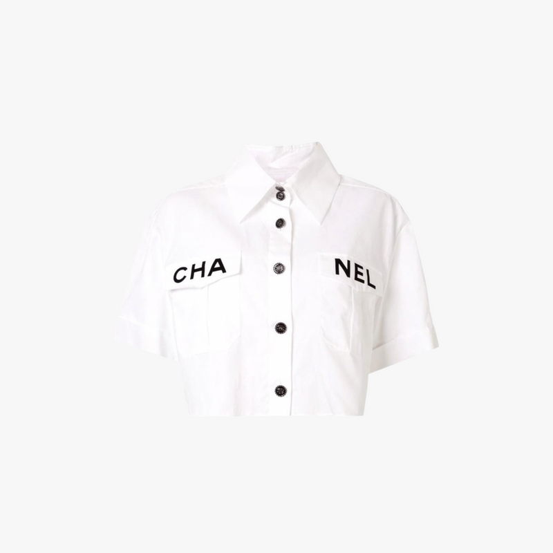 Chanel Runway Short Sleeved Button Shirt