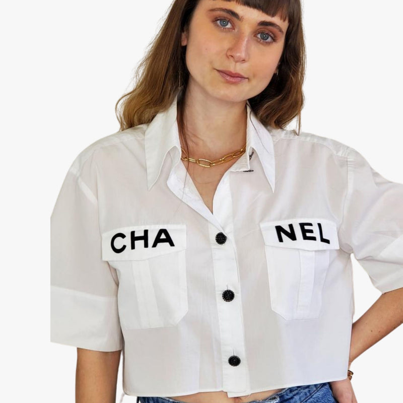 Chanel Runway Short Sleeved Button Shirt