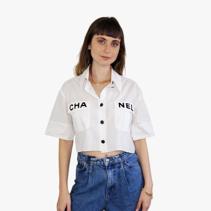 Chanel Runway Short Sleeved Button Shirt