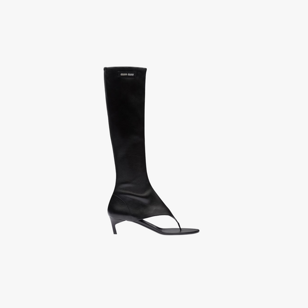 Miu Miu stretch nappa leather thong boots