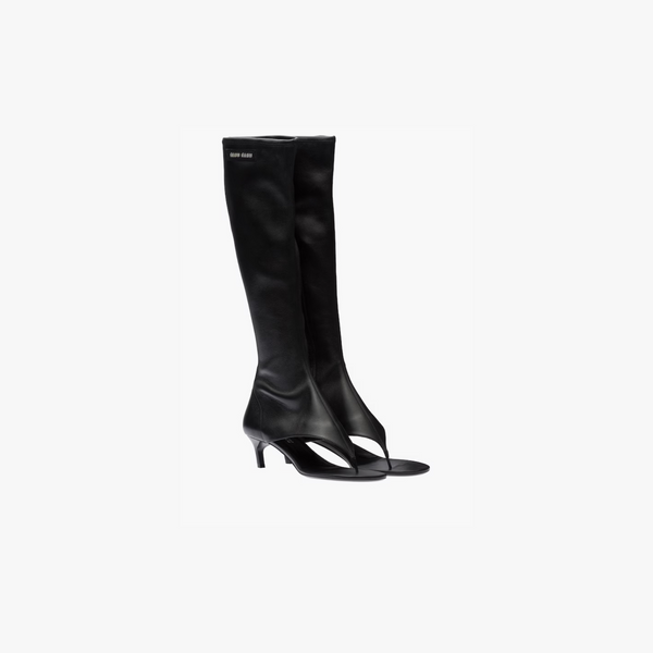 Miu Miu stretch nappa leather thong boots