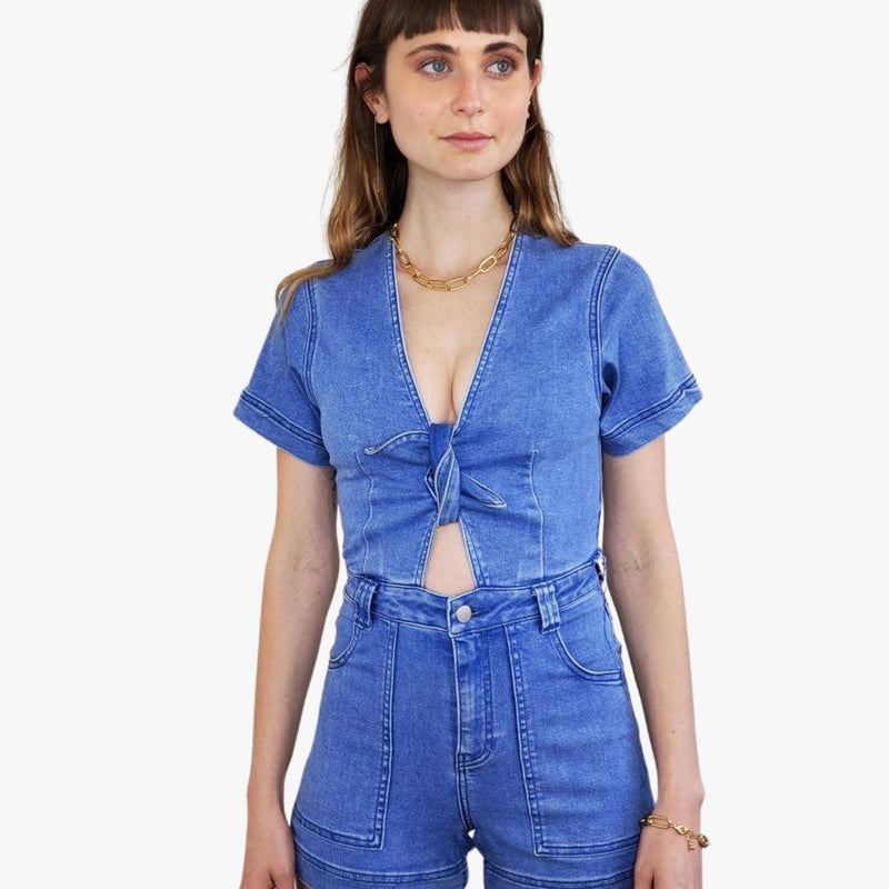 Seed Denim Romper