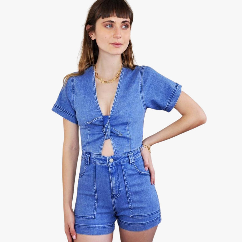 Seed Denim Romper