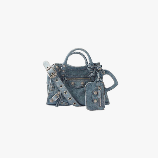 Balenciaga Neo Cagole XS Crystal studded denim bag