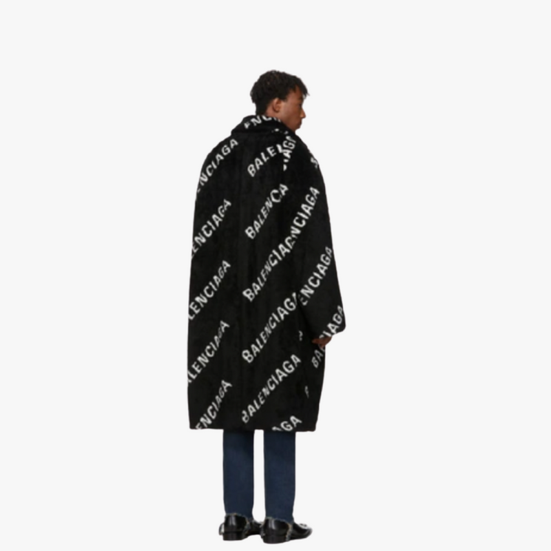 Balenciaga All Over Logo Coat