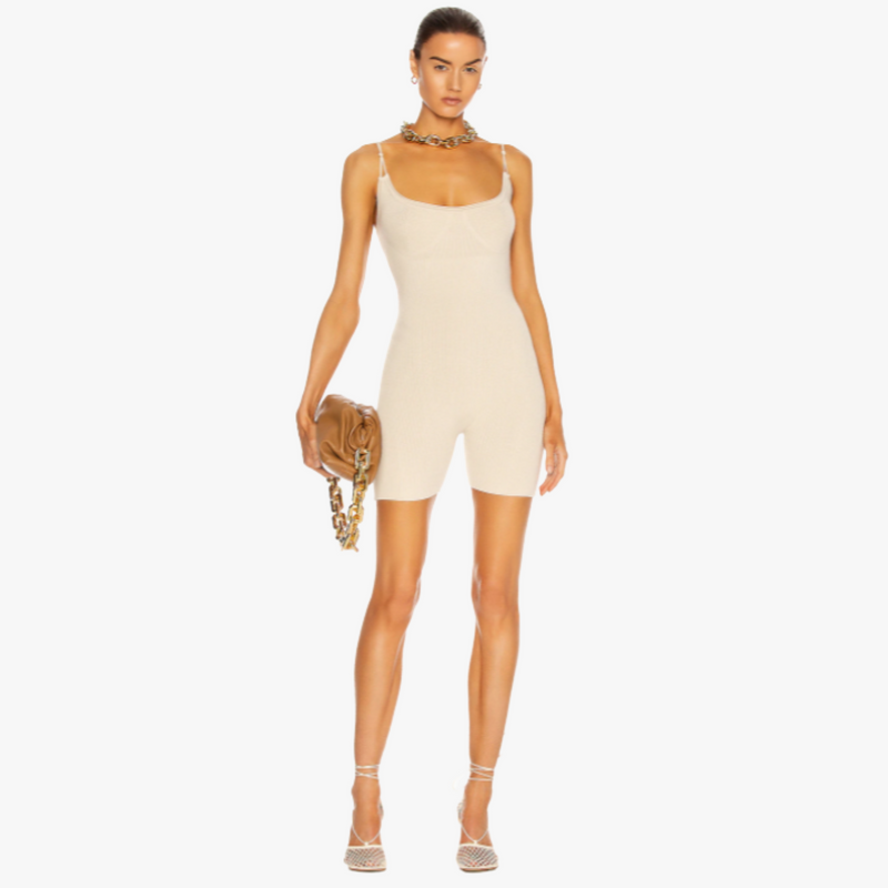 Jacquemus Le Body Short ribbed-knit play suit